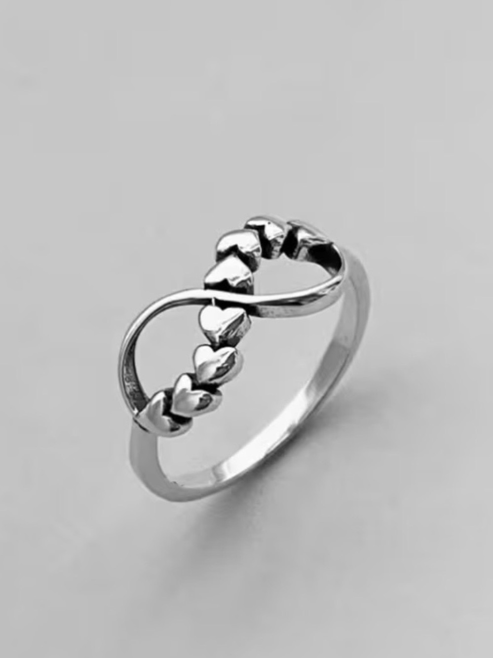 Silver Infinity Heart Ring - Silver